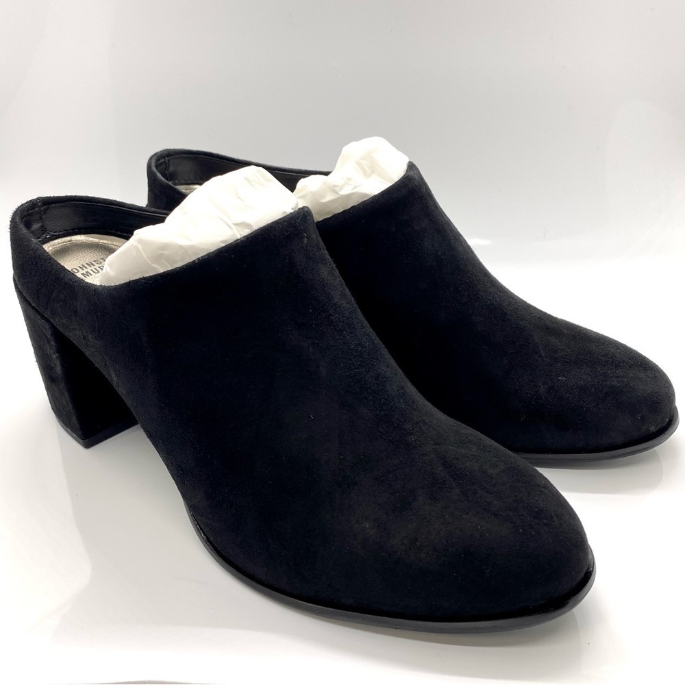 faith Mule Black Suede Round Toe 8 - Picture 1 of 8